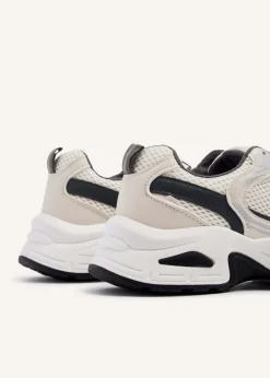 Linzi Venture Beige Mesh Effect Chunky Trainer