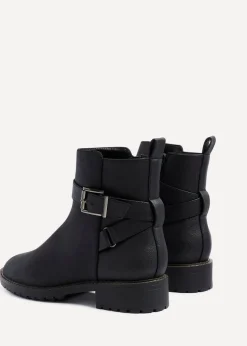 Linzi Watson Black Nubuck Ankle Boot