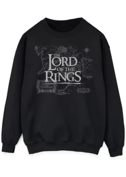 Lord Of The Rings Map Black Sweatshirt