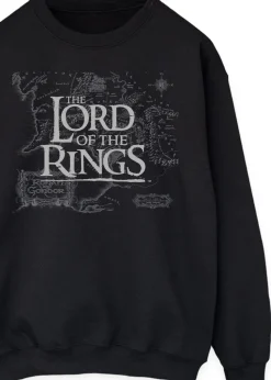 Lord Of The Rings Map Black Sweatshirt