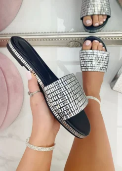 Love Lemonade Black Sparkly Disco Ball Sliders