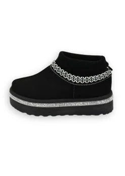Love Lemonade Black Sparkly Stretch Warmer Mini Snugg Boots