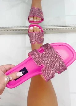 Love Lemonade Hot Pink Crystal Lush Halo Sliders