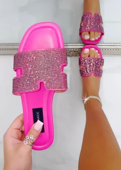 Love Lemonade Hot Pink Crystal Lush Halo Sliders