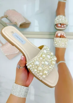 Love Lemonade Natural Sparkly Pearl Luxe Sliders