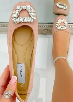 Love Lemonade Pink Crystal Buckle Dainty Dolly Shoes