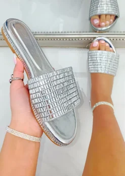 Love Lemonade Silver Sparkly Disco Ball Sliders