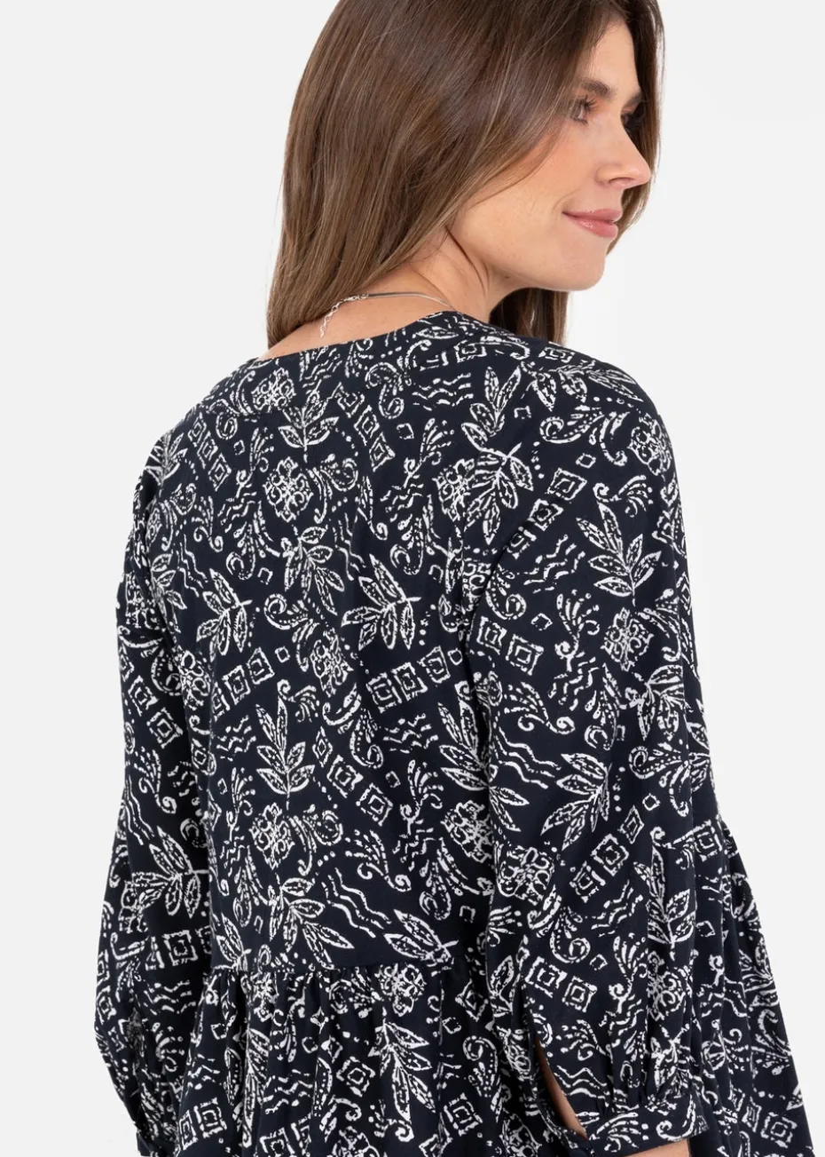 Lovedrobe Monochrome Cotton Mini Smock Dress