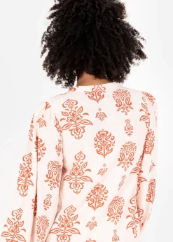 Lovedrobe Orange Long Sleeve Shirt Dress