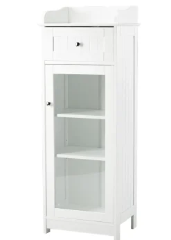 LPD Furniture Alaska Glass Cabinet White (1190x330x450mm)