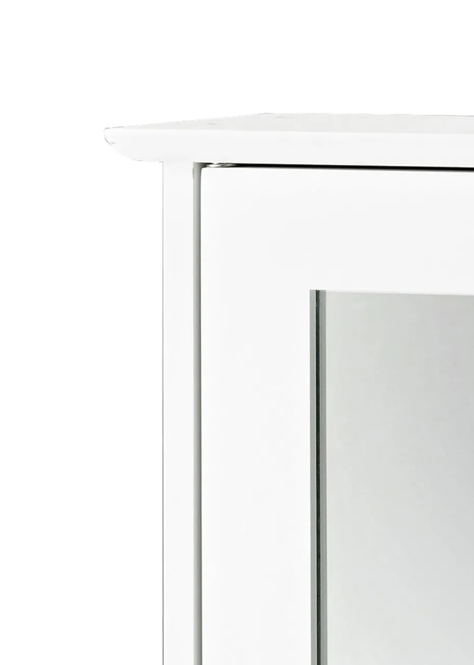 LPD Furniture Alaska Wall Cabinet With Mirror White (530x150x340mm)