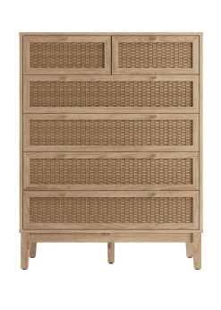 LPD Furniture Bordeaux 6 Drawer Chest (1090x390x850mm)