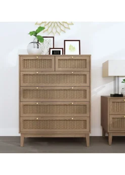 LPD Furniture Bordeaux 6 Drawer Chest (1090x390x850mm)