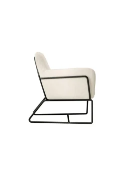 LPD Furniture Charles Armchair Ivory Boucle (765x660x755mm)
