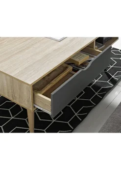 LPD Furniture Scandi Coffee Table Grey (600x496x1200mm)