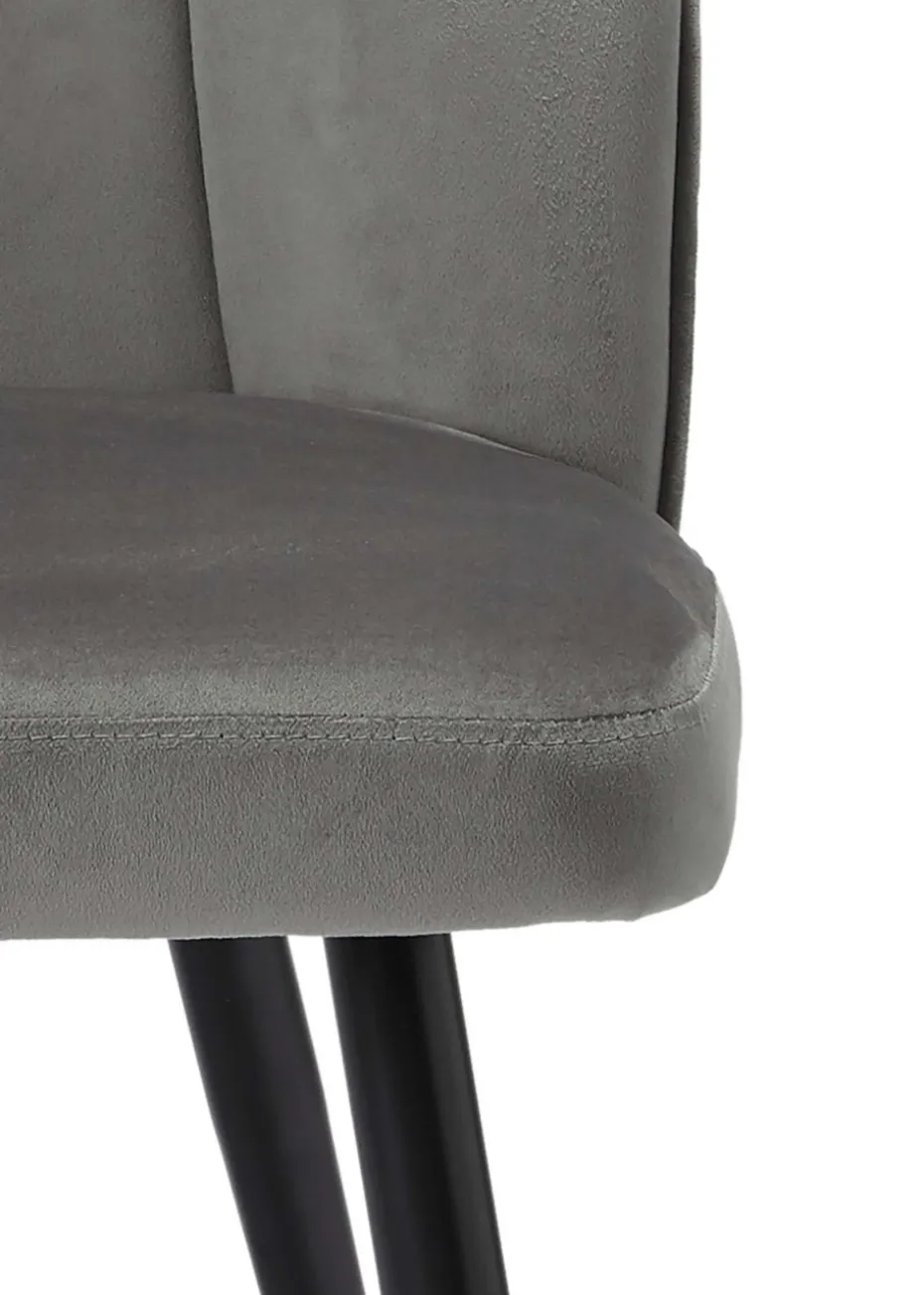 LPD Furniture Set of 2 Orla Dining Chair Grey (815x625x540mm)