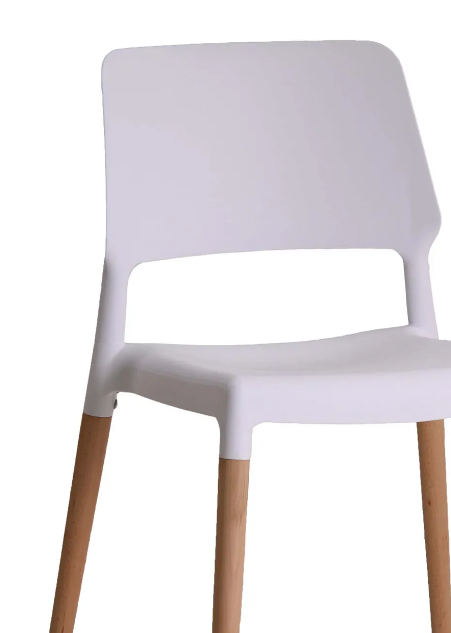 LPD Furniture Set of 2 Riva Chairs White (810x540x550mm)