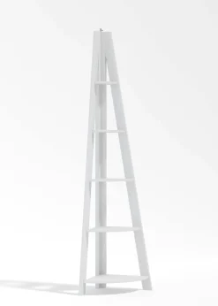 LPD Furniture Tiva Corner Ladder Shelving White (1754x386x386mm)