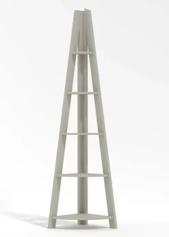 LPD Furniture Tiva Corner Ladder Shelving Grey (1754x386x386mm)