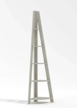 LPD Furniture Tiva Corner Ladder Shelving Grey (1754x386x386mm)