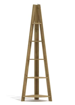 LPD Furniture Tiva Corner Ladder Shelving Oak (1754x386x386mm)
