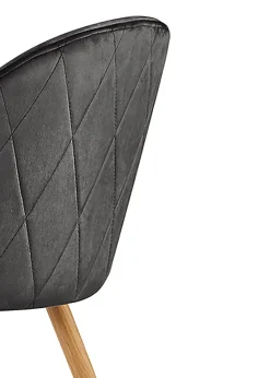 LPD Furniture Venice Set of 2 Dining Chairs Grey (780x550x510mm)