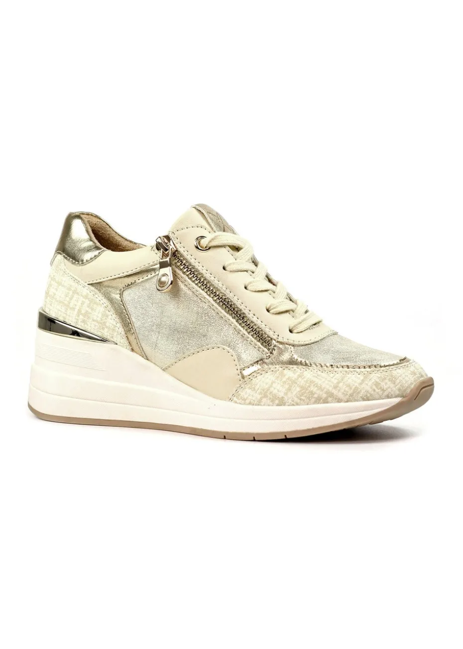 Lunar Beige Aura Wedge Trainer