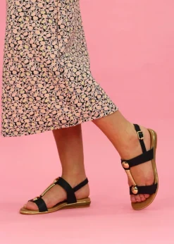 Lunar Black Renoir Sandal