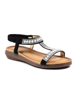 Lunar Black Tancy Sandal