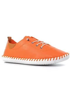 Lunar Orange St Ives Plimsoll
