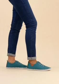 Lunar Teal St Ives Plimsoll