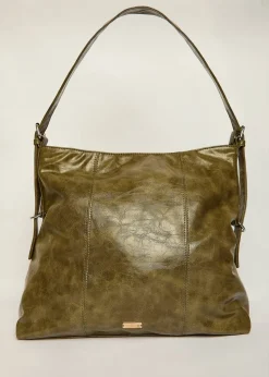 Madein Olive Pia Oversized Pressed Tote Bag