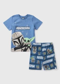 Mandalorian Blue Shorts Pyjama Set (4-13yrs)