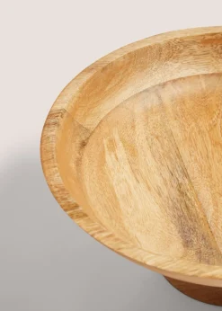 Mango Wood Footed Bowl
