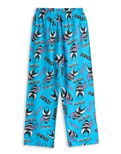 Marvel Adults Black Venom Short Sleeve Long Leg Pyjama Set