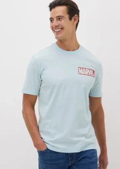 Marvel Blue Acid Wash T-Shirt