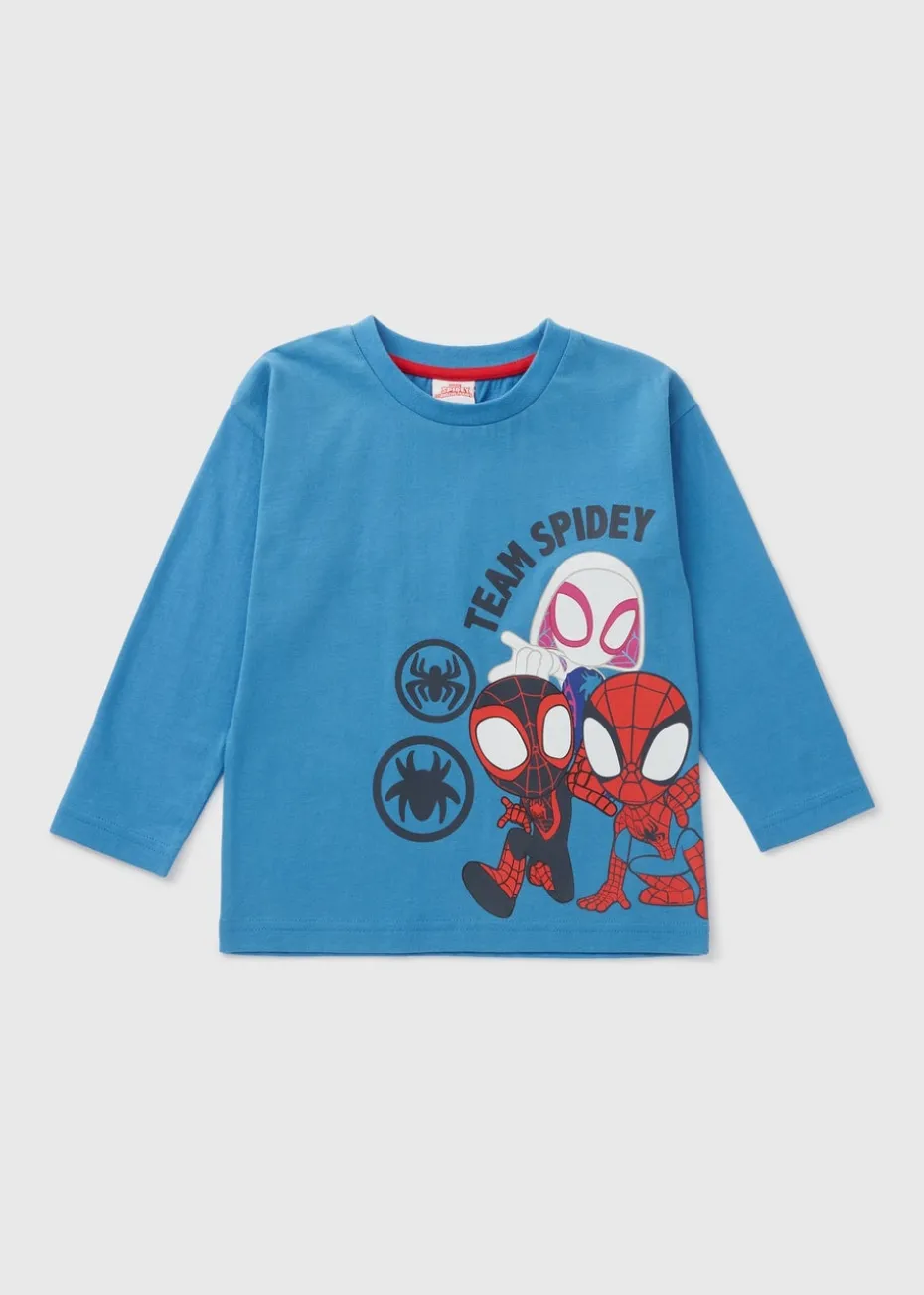 Marvel Boys Blue Spidey & Friends Long Sleeve Top (1-7yrs)