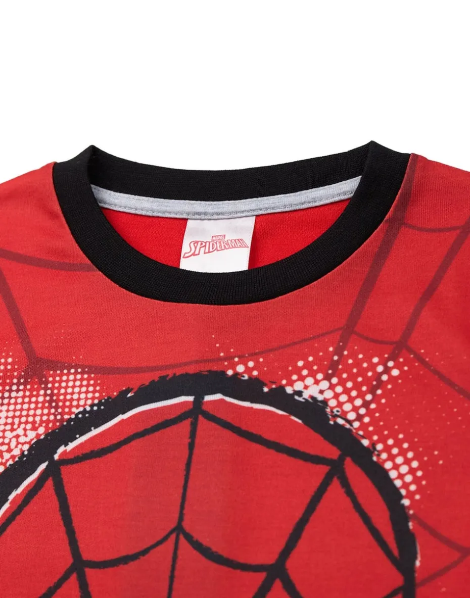 Marvel Boys Red Character Face Pyjama Set (2 - 10 Years)