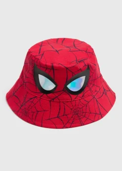 Marvel Boys Red Spiderman Bucket Hat (3-10yrs)