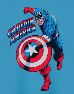 Marvel Captain America Blue T-Shirt (3-14 Years)
