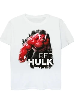 Marvel Captain America Brave New World Red Hulk Burst Kids White T-Shirt (3-13 Years)