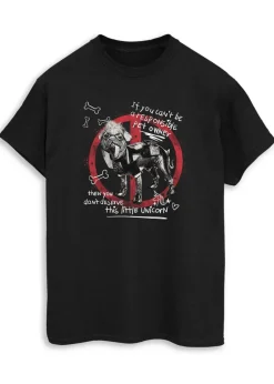 Marvel Deadpool & Wolverine Dogpool Men Black T-Shirt