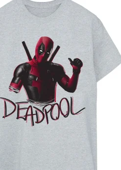 Marvel Deadpool & Wolverine Chill Men Navy T-Shirt