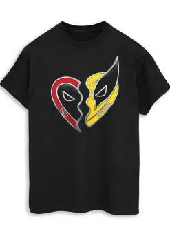 Marvel Deadpool & Wolverine Besties Men Black T-Shirt