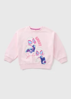 Marvel Girls Pink Ghost Spider Sweatshirt (1-7yrs)