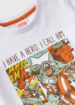 Marvel Kids Cream Captain America T-Shirt (1-7yrs)