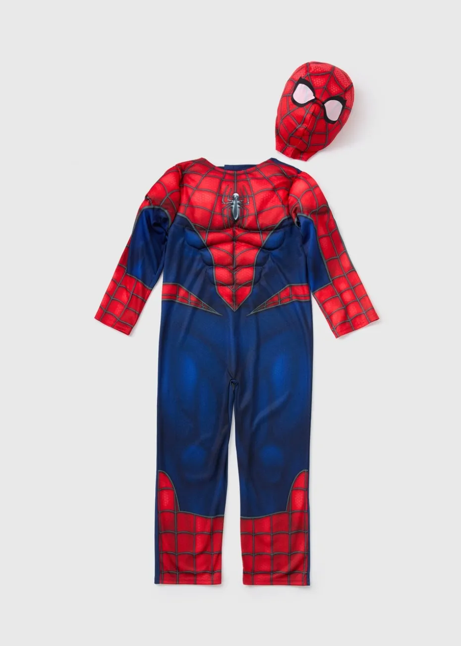Marvel Kids Red Spiderman Costume (3-10yrs)
