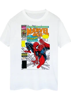 Marvel Spider-Man Age Comic Cover White Printed T-Shirt