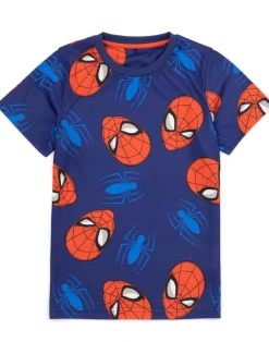 Marvel Spiderman Kids Blue Pyjamas 2 Pack (2-10 Years)