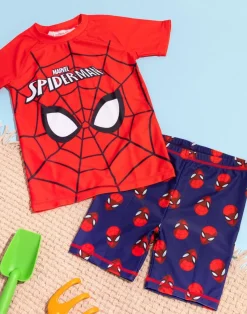 Marvel Spiderman Kids Red 2 Piece Swim Set (2-10 Years)